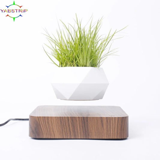 Levitating Air Bonsai Pot Rotation Flower Pot Planters Magnetic  Suspension Floating Pot Potted Plant Home Desk Decor